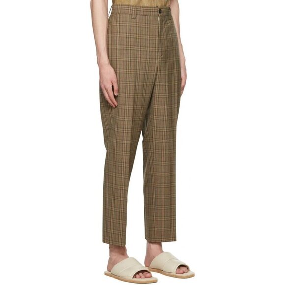 Nanushka Check Trousers Size 46 US 30 S Mens Beige $645 - Picture 13 of 14